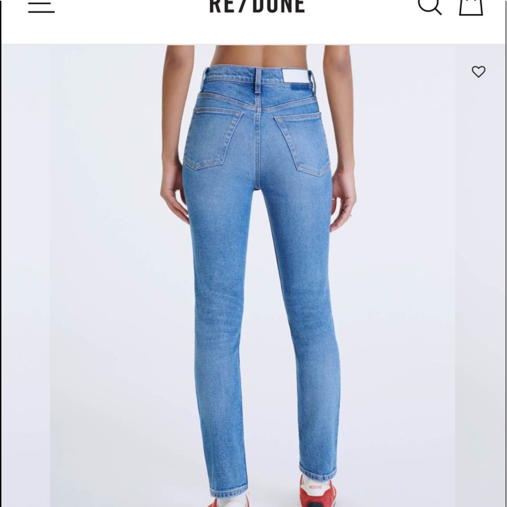 RE/DONE denim comfort stretch high rise ankle crop